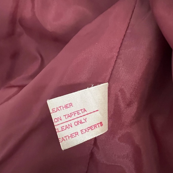 Maroon Genuine Leather Jacket - Picture 7 of 7